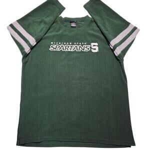 Vintage Michigan State Spartans Fleece Men's Large Green Sweatshirt MSU Pro Edge